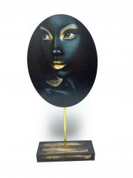 Zenci Kadın Ayaklı Oval Tablo 7 HK0020