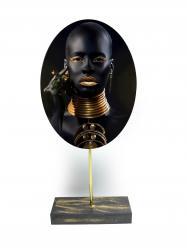 Zenci Kadın Ayaklı Oval Tablo 12 HK0025