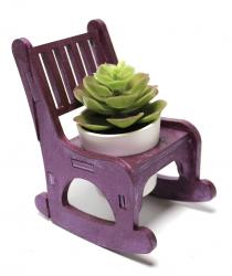 Lora Beton Saksılı Sallanan Sandalyeli Çiçeklik, Mürdüm HK1605-211