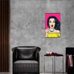 Vera Retro Kadın Baskılı Ahşap Tablo Model 4 HK1336