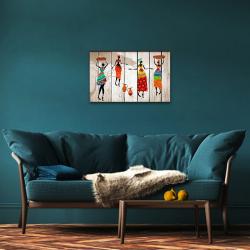 Vera Zenci Kadınlar Baskılı Ahşap Tablo HK1329