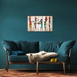 Vera Çalışan Zenci Kadınlar Baskılı Ahşap Tablo HK1327