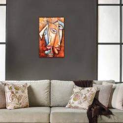 Vera İkiz Yüzler Baskılı Ahşap Tablo HK1316