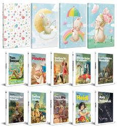 10 Dünya Çocuk Klasiği ve 4 Çizgili Defter -Set-5