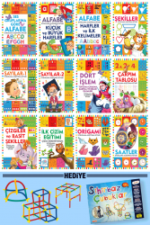 Dikkat Geliştirici Uygulama ve Alıştırmalar Etkinlik Kitapları Seti ve Sihirbaz Çubuklar Oyunu