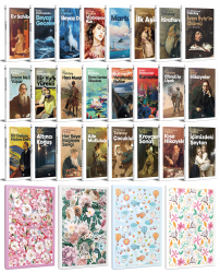 24 Dünya Klasiği ve Çiçekli Çizgili Defter Seti -2