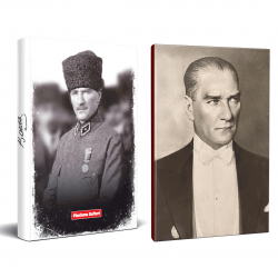 2li Atatürk 64 Sayfa 13,5x19,5cm Defter ve 176 Sayfa Planlama Defteri Seti -8