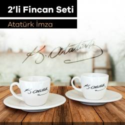 2li Kahve Fincanı Takımı - Atatürk İmza