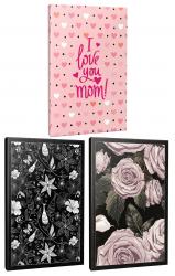 3'lü Okul Defteri Seti -Kelebeğin Dünyası-Kara Gül-Love You Mom