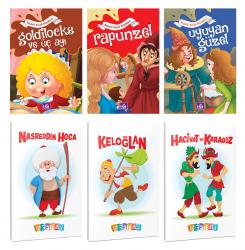 3 Renkli Dünya Masalı ve 3 Masal Karakteri Temalı 64 Sayfa 13,5x19,5 Okul Defteri Seti 7