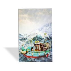 3D Ahşap Kabartma Tablo Fırtına HK1346