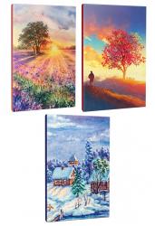 3lü Manzara Temalı 13,5x19,5cm 64 Sayfa Çizgili Okul Defteri Seti -6