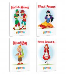 4'lü 64 Sayfa 13,5x19,5 Okul Defteri Seti 8