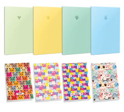 4lü 64 Sayfa Çizgisiz Defter Seti ve 4 Bloknot 2