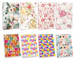 4lü Çiçek Desenli 64 Sayfa Planlama Defteri ve 4 Bloknot-13