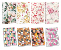 4lü Çiçek Desenli 64 Sayfa Planlama Defteri ve 4 Bloknot-5