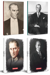 4lü Atatürk 64 Sayfa 13,5x19,5cm Defter ve 176 Sayfa Planlama Defteri Seti -18