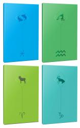 4lü Burç-Astroloji Temalı 13,5x19,5cm 64 Sayfa Çizgisiz Defter Seti -7
