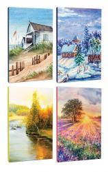 4lü Manzara Temalı 13,5x19,5cm 64 Sayfa Çizgili Okul Defteri Seti -3