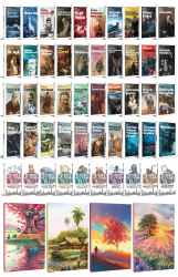 50 Dünya Klasiği ve Manzara Temalı 64 Sayfa Çizgili Defter Seti -2