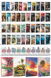 51 Dünya Klasiği ve Manzara Temalı 64 Sayfa Çizgili Defter Seti -2