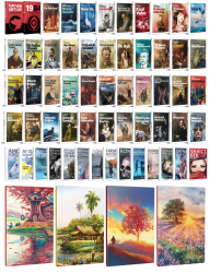 58 Dünya Klasiği ve Manzara Temalı 64 Sayfa Çizgili Defter Seti -2