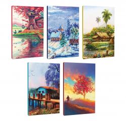 5li Manzara Temalı 13,5x19,5cm 64 Sayfa Çizgili Okul Defteri Seti -5