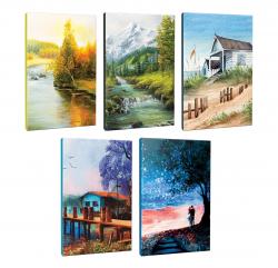 5li Manzara Temalı 13,5x19,5cm 64 Sayfa Çizgili Okul Defteri Seti -9