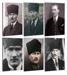 Okula Hazırlık 6lı Atatürk- Çizgili Okul Defteri Seti 64 Sayfa 13,5x19,5cm -4 