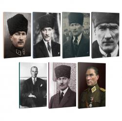Okula Hazırlık 7li Atatürk- Çizgili Okul Defteri Seti 64 Sayfa 13,5x19,5cm -2 