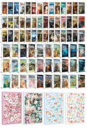 82 Dünya Klasiği ve Çiçekli Çizgili Defter Seti -2