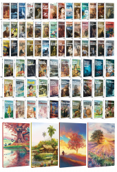 82 Dünya Klasiği ve Manzara Temalı 64 Sayfa Çizgili Defter Seti -2