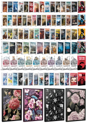 84 Dünya Klasiği ve Çiçekli Çizgili Defter Seti -1