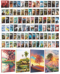 88 Dünya Klasiği ve Manzara Temalı 64 Sayfa Çizgili Defter Seti -2