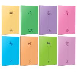 8li Burç-Astroloji Temalı 13,5x19,5cm 64 Sayfa Çizgisiz Defter Seti -10