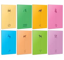 8li Burç-Astroloji Temalı 13,5x19,5cm 64 Sayfa Çizgisiz Defter Seti -8