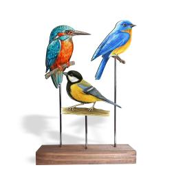 Ahşap Ayaklı Renkli Kuşlar Model 1 HK0361