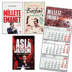 Asla Vazgeçme - Millete Emanet - Yalnız Değilsin Başkan ve Gemici Duvar Takvimi-ME