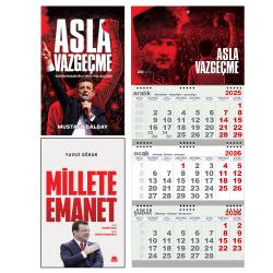 Asla Vazgeçme ve Millete Emanet - Gemici Duvar Takvimi-AV