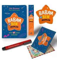 Babam ve Ben Aramızda Ayraç Kartpostal Kalem - Kırmızı