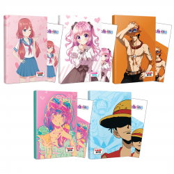 Beşli Flying Kisses-Icecream-Luffy-Violet-Sasuke-Itachi Defter ve Ayraç