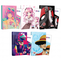 Beşli Icecream-Naruto-Luffy-Violet-Sasuke-Itachi Defter ve Ayraç