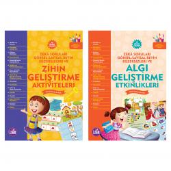 Çocuklar İçin Zeka Oyunları 2 Kitap Bir Arada 6 Zeka Soruları Görsel - Sayısal Beyin Egzersizleri