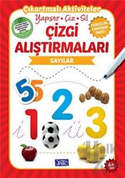 Çizgi Alıştırmaları - Sayılar (4 Yaş) Yapıştır - Çiz - Sil