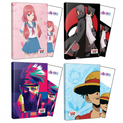 Dörtlü Flying Kisses-Sasuke-Itachi-Naruto-Luffy Defter ve Ayraç