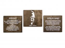 Atatürk, 3 Parça Tablo HK0963