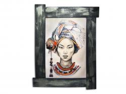 3D Uzak Doğulu Kadın Ahşap Tablo HK0013
