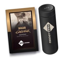 Firmalara Özel 2025 Atatürk Ajanda Çankaya ve Dereceli Termos Minimum Sipariş 10 Adet