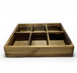 6 Gözlü Masif Ahşap Saksılık HK0208