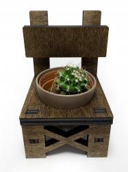 Lora Sandalye Çiçeklik HK0214